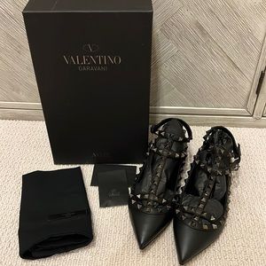 Valentino NOIR Flats Sz 37.5 NIB
